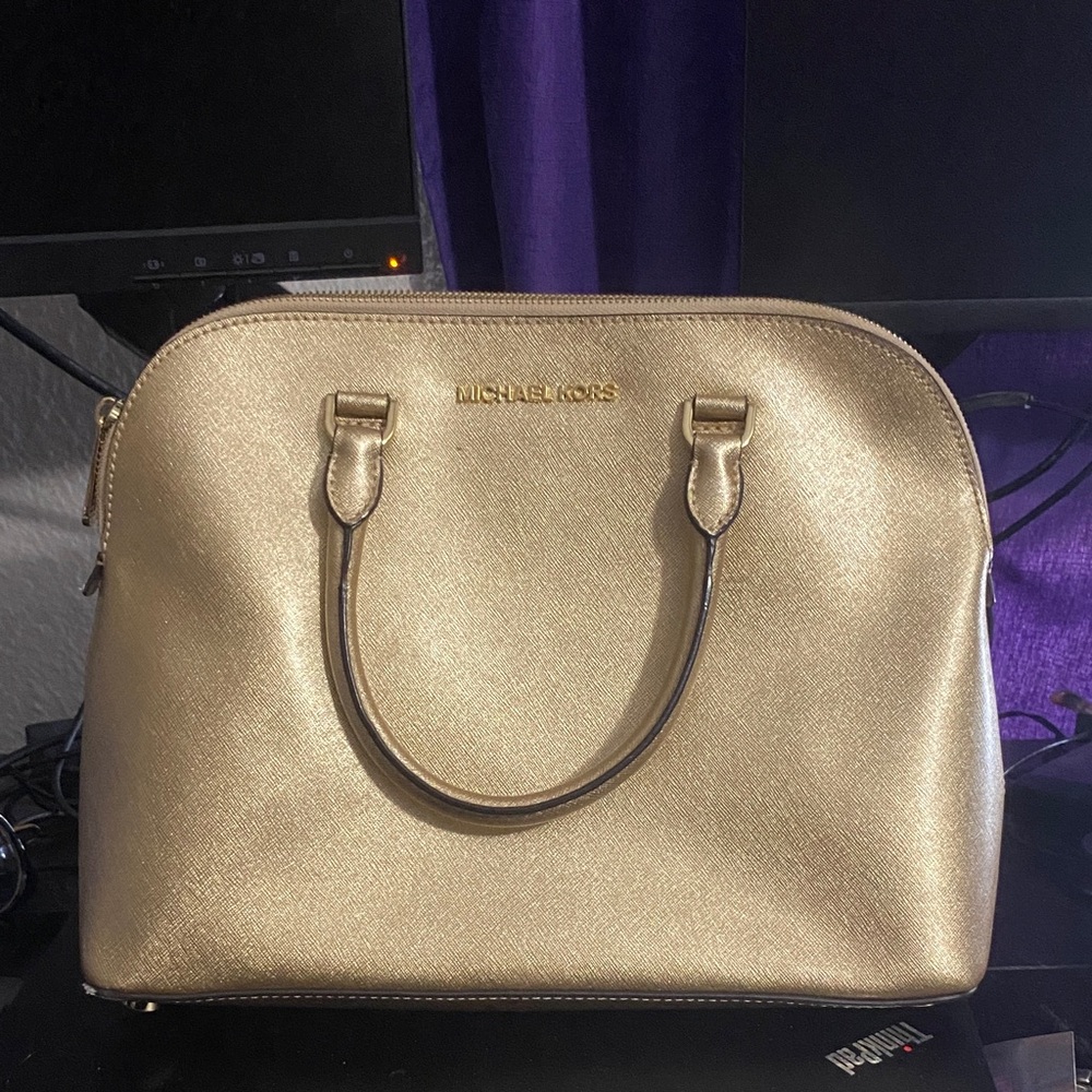 Michael Kors Shimmering Gold Satchel